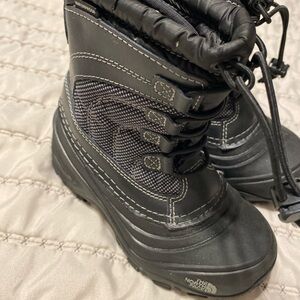 The North Face Kids waterproof size 12 black/grey Snow Boots